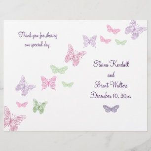 Heart's a Flutter Wedding Program