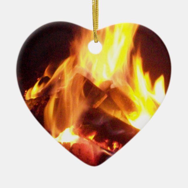 Hearts Afire Christmas Ornament (Front)
