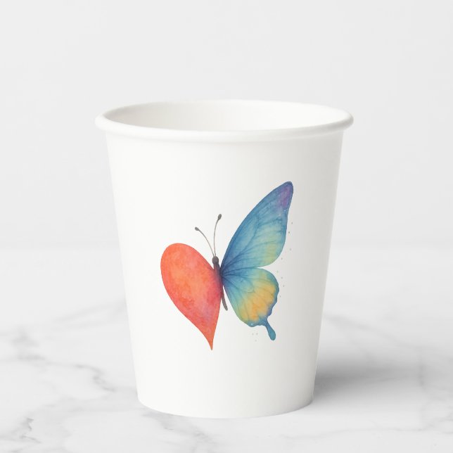 Heart's aflutter  paper cups (Front)