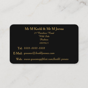 Hearts Aglow with Pride Business Card Gay Grooms