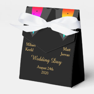 Hearts Aglow with Pride Gay Wedding Favour Box