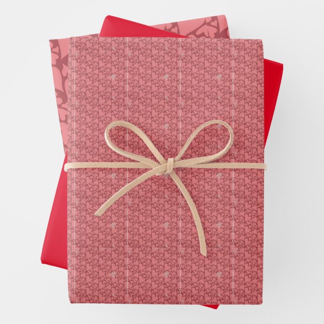 Hearts All Day Wrapping Paper (In situ)