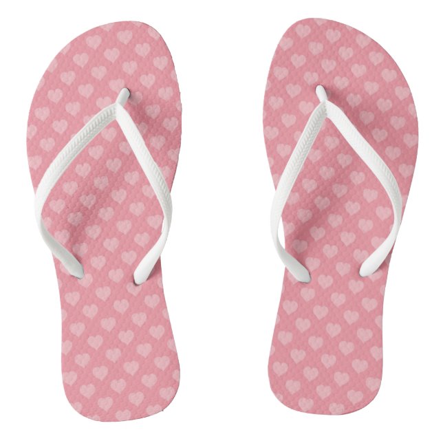Hearts All Over Flip Flops (Footbed)