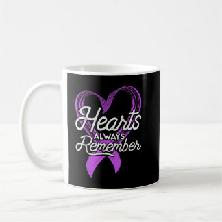 Hearts Always Remember Dementia Awarness Alzheimer Coffee Mug