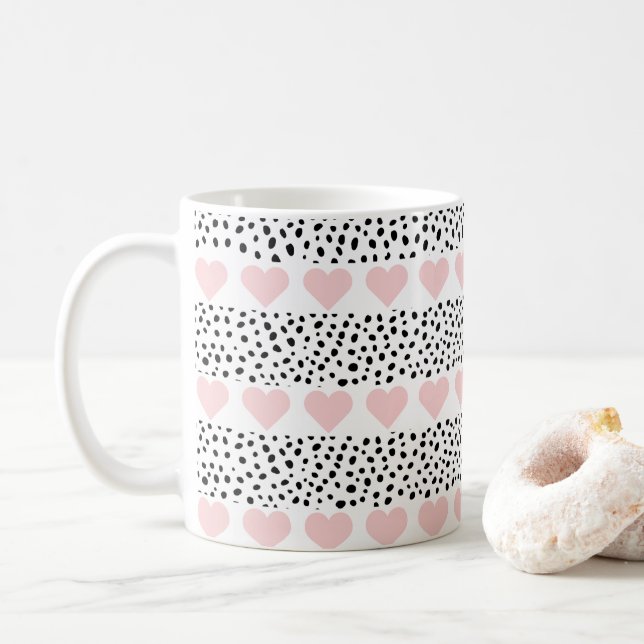 Hearts and Chaos Coffee Mug (With Donut)