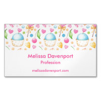 Hearts and Cupcakes Delightful Watercolor Pattern