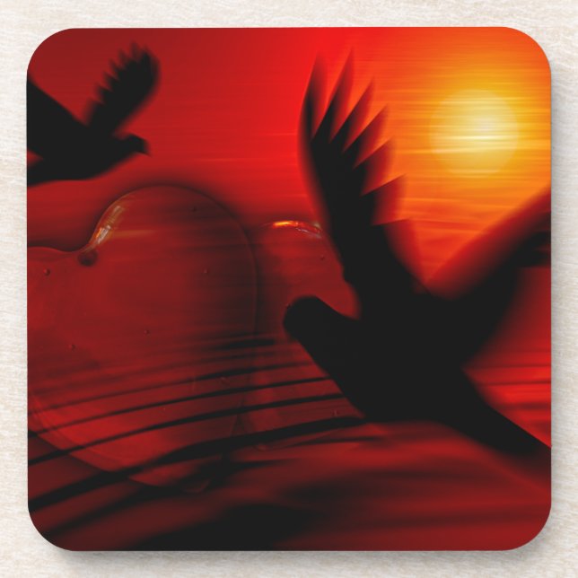 Hearts and Doves Coaster (Front)