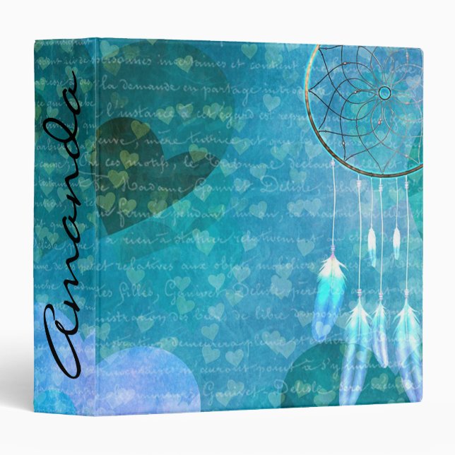 Hearts and Dream Catcher Binder (Front/Spine)
