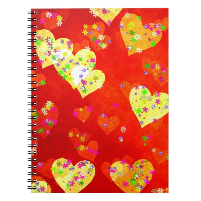 Hearts and flowers notebook (Front)