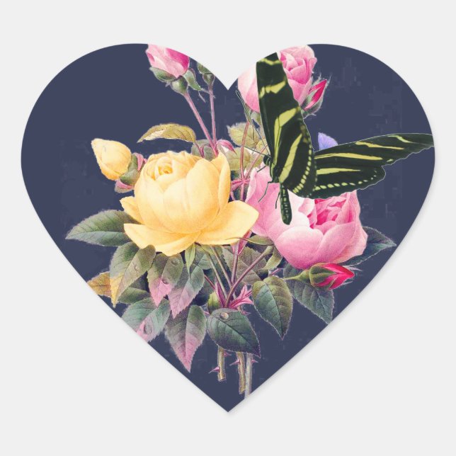HEARTS AND FLOWERS Sticker (Front)