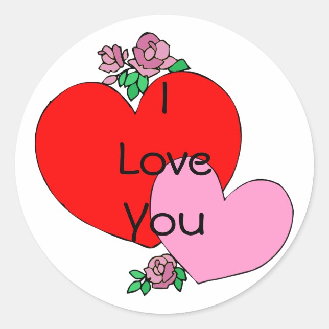 Hearts and Flowers Stickers (Front)