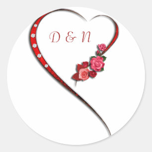 Hearts and flowers stickers