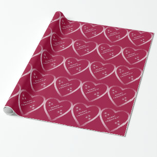 Hearts and glitter wrapping paper