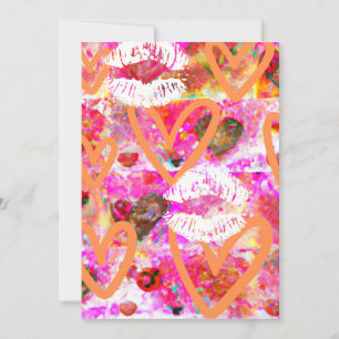 Hearts and Lips Holiday Card