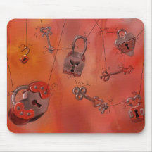 Hearts and Locks, Watercolor Painting