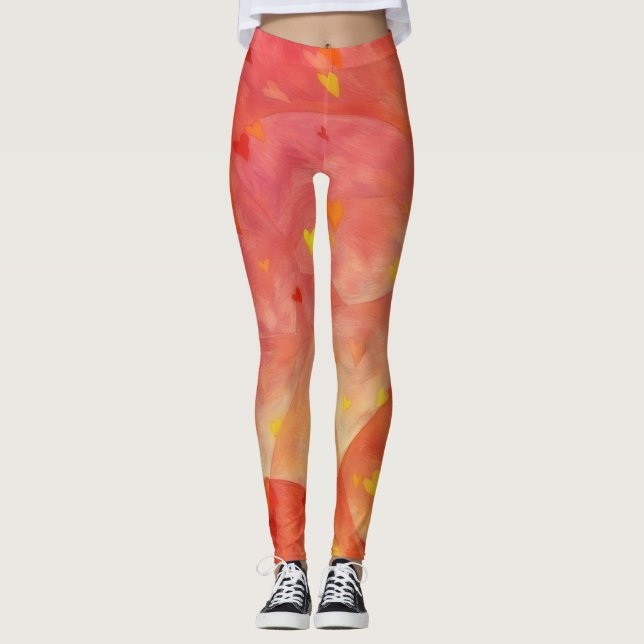 Hearts and Love Artsy Leggings (Front)