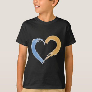 Hearts And Love For Ukraine Europe Brush Stroke Pa T-Shirt