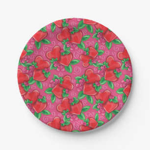 Hearts and Love Paper Plates
