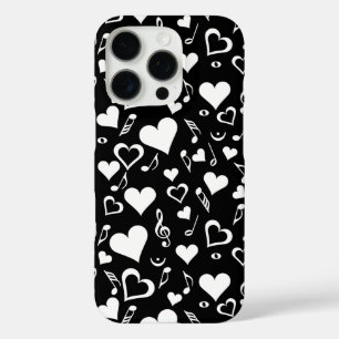Hearts and Music Notes iPhone 16 Pro Case