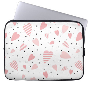 Hearts and Polka Dots Laptop Sleeve