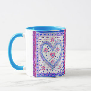 Hearts and Roses Coffee Mug