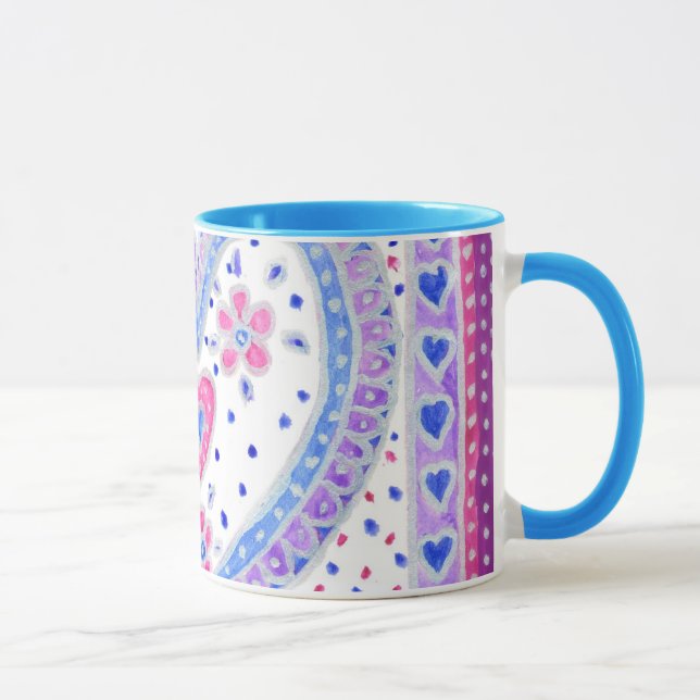 Hearts and Roses Coffee Mug (Right)
