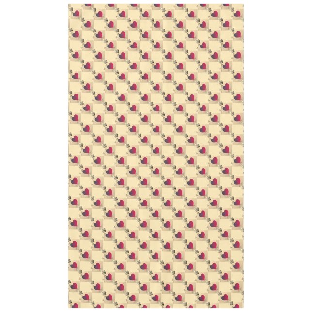 Hearts and Roses Tablecloth (Front)