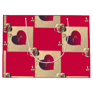 Hearts and Roses Valentines Gift Bag