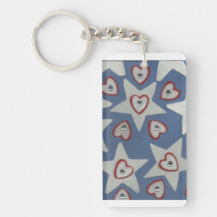 Hearts and Stars Keychain
