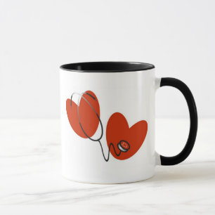 Hearts and Stethoscope Mug