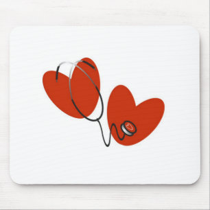 Hearts and Stethoscope T-shirts and Gifts Mouse Pad