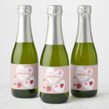 Hearts and Strawberries Happy Valentines Day