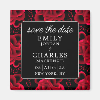 Hearts Aplenty Elegant Wedding Magnet