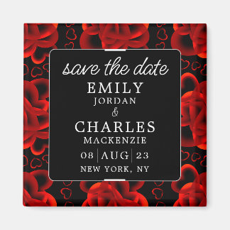 Hearts Aplenty Elegant Wedding Magnet