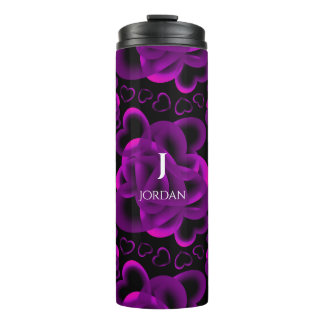 Hearts Aplenty Purple Pattern Thermal Tumbler
