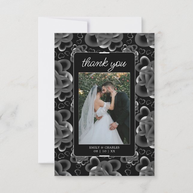 Hearts Aplenty Wedding Thank You Card (Front)
