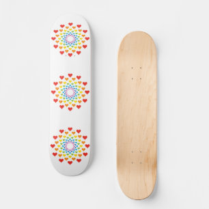 Hearts around hearts skateboard
