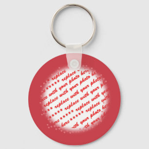 Hearts Around Your Photo Template Keychain
