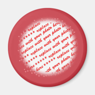 Hearts Around Your Photo Template Magnet