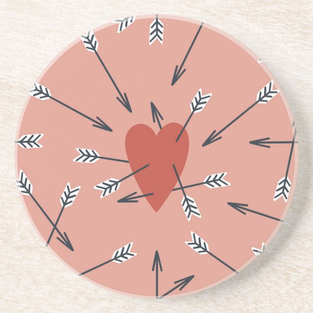 Hearts arrows hand-made. coaster (Front)