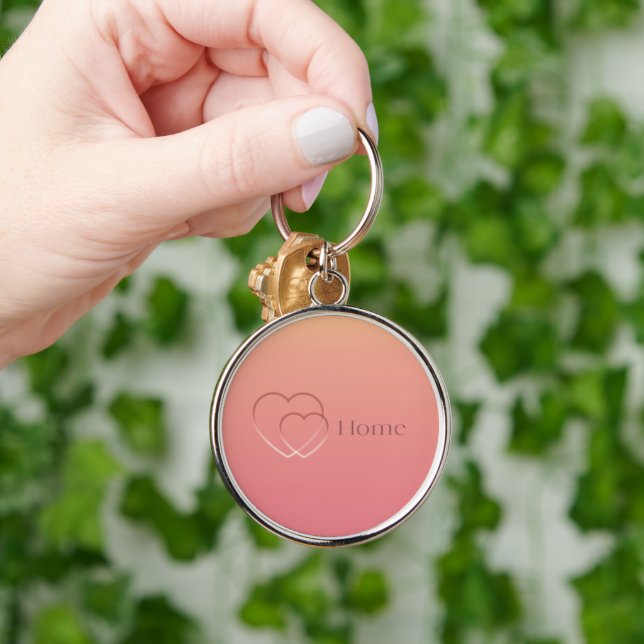 Hearts at Home: Sunset Gradient Ombre Keychain (Hand)