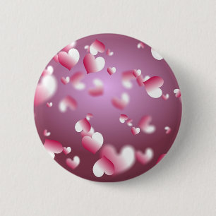 Hearts Background 2 Inch Round Button
