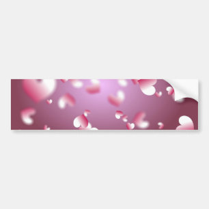 Hearts Background Bumper Sticker