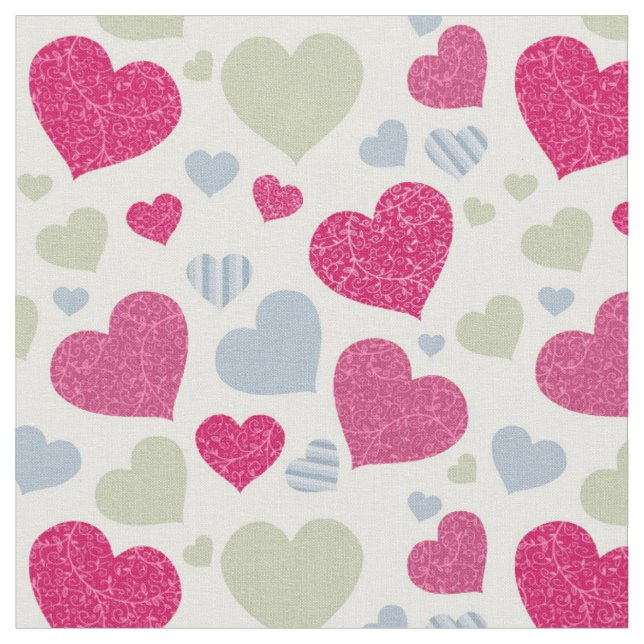 Hearts Background Fabric (Close Up)