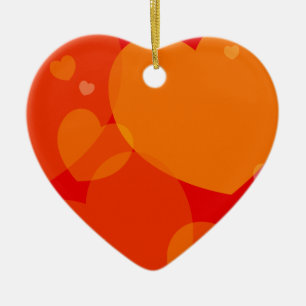 Hearts background in red, ornament