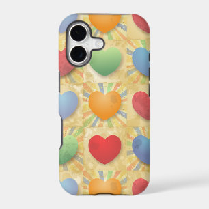 Hearts background, iPhone case