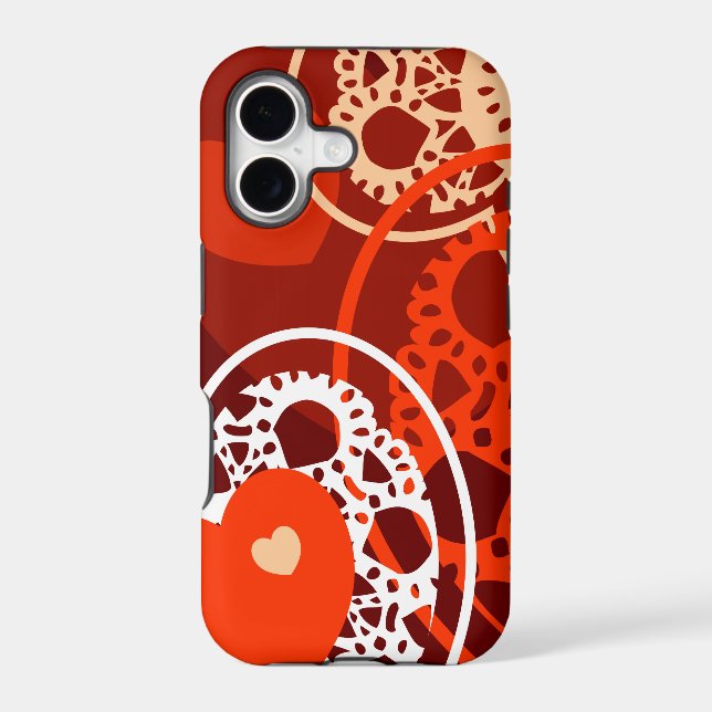 Hearts background, iPhone case (Back)