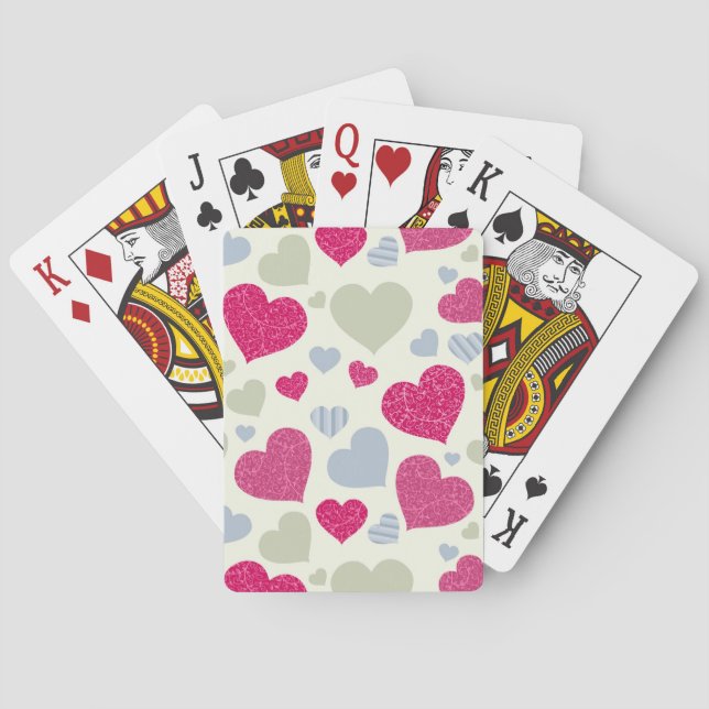 Hearts Background Playing Cards (Back)