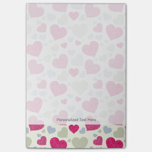 Hearts Background Post-it Notes