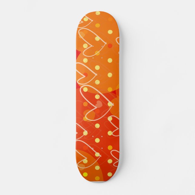 Hearts background, skate skateboard (Front)